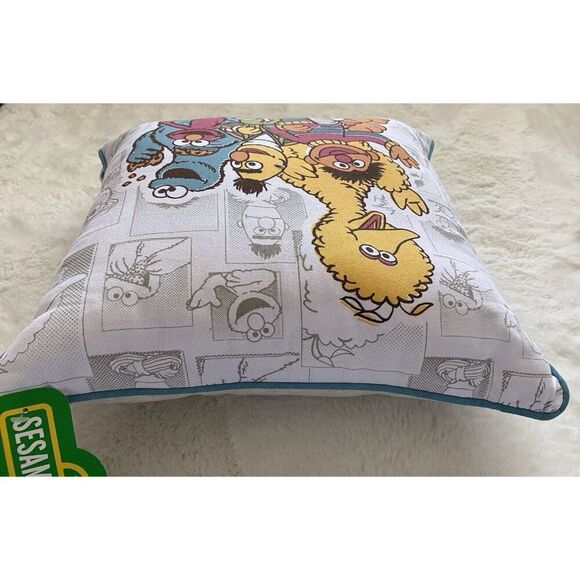 Sesame Street Square Decorative Pillow Big Bird Elmo Cookie Monster Ernie Bert - Picture 12 of 16